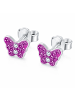schmuck23 Silber Ohrringe 925 Schmetterling 0,7 cm x 0,8 cm