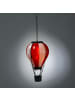 MARELIDA LED Solar Ballon Heißluftballon mit Flammeneffekt H: 25cm in rot, weiß