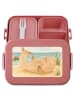 Mr. & Mrs. Panda Bento Box Robbe Liegen Design ohne Spruch in Rot Pastell