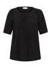 KAFFE curve Kurzarm-Bluse KCruben Regular fit in Black Deep