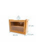 relaxdays Brotkasten in Natur - (B)40 x (H)31 x (T)17,5 cm