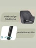 SONGMICS 4er-Set: Esszimmerstuhl in Dunkelgrau-Schwarz - (B)62.5 x (H)85 x (T)60 cm