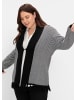 sheego Strickjacke in schwarz-weiß