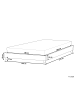 Beliani Doppelbett ROANNE in Beige/Dunkler Holzfarbton - (W) 190 x (H) 29 x (L) 213 cm