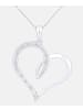 Diamant L'éternel Halskette mit Anhänger aus 375 Weißgold mit Diamant Herz-Design