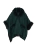 Usha Women Poncho in Dunkelgrün