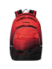 McNeill Schulrucksack MILO cranberry + Schlampermäppchen in rot-schwarz