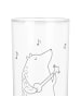 Mr. & Mrs. Panda Wasserglas Bär Gitarre ohne Spruch in Transparent