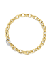 Ti Sento Milano Collier "Glieder mit Zirkonia vergoldet" in Gold