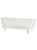Beliani 3-Sitzer Sofa FREDERICA in Weiß/Gold - (W) 200 x (H) 77 x (L) 80 cm
