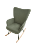 Beliani Schaukelsessel ARSET in Grün/Schwarz/Braun - (W) 71 x (H) 104 x (L) 83 cm
