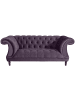 58 aufm Kessel CHESTERFIELD Sofa 2-Sitzer Kaylin Samtvelours purple