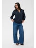 Kaffe Kurzarm-Bluse KAbea Loose fit in Midnight Marine