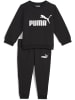 Puma Trainingsanzug "MINICatS ESS Crew Set FL INF" in Schwarz