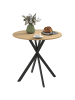 HOMCOM Esstisch-80L x 80B x 75H cm-Eiche