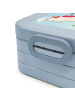 Mr. & Mrs. Panda Snackbox Einhorn Yoga Design mit Spruch in Blau Pastell