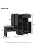 ABRIHOME 2 in 1 Schuhschrank mit gepolsterter Sitzbank, Schwarz