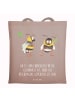 Mr. & Mrs. Panda Shopper Hummeln Kleeblatt mit Spruch in Braun Pastell