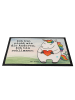 Mr. & Mrs. Panda fußmatte Einhorn Herz Design mit Spruch in Weiß