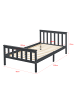 en.casa Holzbett Breda in Grau (B)90cm