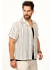 SOULSTAR Kurzarmhemd - für Herren Strick Polo Hemd im Retro-Look in Ecru