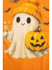 Coccodrillo Langärmliges Baumwoll-T-Shirt Halloween in orange
