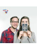 Mr. & Mrs. Panda Postkarte Banner Handwerklich Design mit Spruch in Weiß