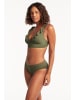Sea Level Essentials Frill Bra Top in KHAKI