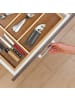relaxdays Besteckkasten in Natur - (B)25 x (H)4 x (T)34 cm