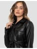Threadbare Kunstlederjacke Brook in Black