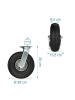 relaxdays 4-tlg. Bockrolle Lenkrolle Set in Schwarz/ Silber - 3.00-4