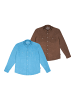 Checker Hemd Dynasty Cord in Brown, Sky