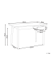 Beliani Schreibtisch VITRION in Weiß/Braun - (W) 120 x (H) 76 x (L) 60 cm