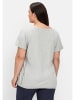 sheego Relaxshirt in grau meliert