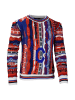 Carlo Colucci Strickpullover Casatta in Rot / Weiß