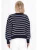 DreiMaster Women Cardigan in navy offwhite
