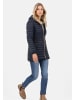 Camel Active Lange Steppjacke mit abnehmbarer Kapuze in Navy