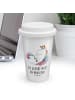 Mr. & Mrs. Panda Kaffeebecher To Go Einhorn Wolke 7 mit Spruch in Weiß
