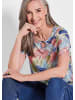 GOLDNER Kurzgröße:  Elegantes Oberteil mit Lochdetail in bunt / gemustert