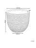 Beliani Outdoor Blumentopf LIXOURI in Beige - (W) 47 x (H) 40 x (L) 47 cm