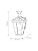 Licht-Erlebnisse Außen Wandlampe (B)20.3 x (H)36.8 cm in Schwarz Klar/Transparent