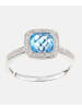 Diamant L'éternel Ring aus 375 Weißgold mit Diamant mit Topas