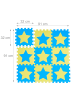 relaxdays 27x Puzzlematte in Blau/ Gelb