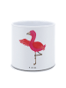 Mr. & Mrs. Panda XL Blumentopf Flamingo Yoga ohne Spruch in Weiß