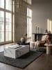 KADIMA DESIGN Couchtisch 120x60x40 cm Schwarz Sofatisch in Marmor-Optik