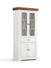 Feldmann-Wohnen Standvitrine Marone Elite Weiß / Kiefer Tabak 95 / 41 / 200cm