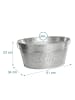 relaxdays 2 x Sektkühler in Silber - 24 Liter