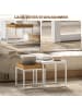 HOMCOM Couchtisch Set in Weiß 45L x 45B x 45H cm