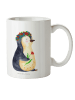 Mr. & Mrs. Panda Mehrwegbecher Pinguin Blumen ohne Spruch in Weiß