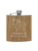 Mr. & Mrs. Panda Hip Flask Sternzeichen Widder mit Spruch in Braun